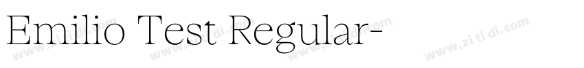Emilio Test Regular字体转换